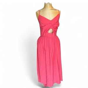 Nine West Pink Cutout Midi Dress